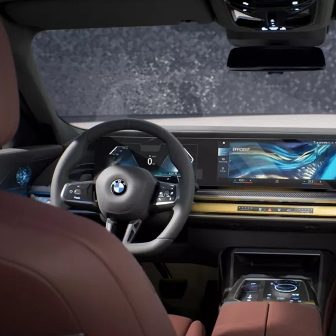 Vue intérieur de la BMW Série 7 vue tableau de bord